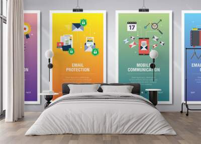 Business communication  and email marketing. Wall mural