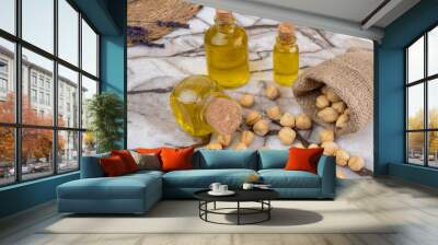 Nut Oil Concept. Wall mural