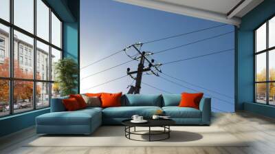 Overhead power line Wall mural