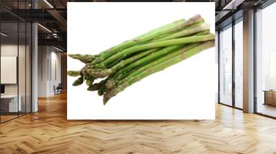 Organic fresh asparagus isolated on white background. Wall mural