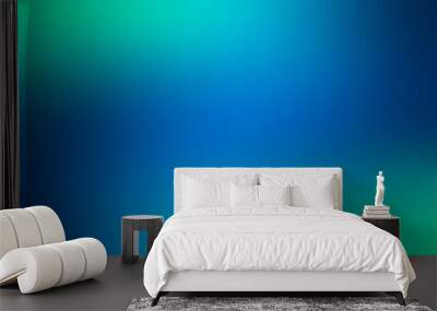 Blue and green gradient background Wall mural