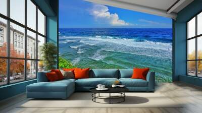 beautiful wave and bluesky Wall mural