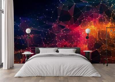 abstract network background Wall mural