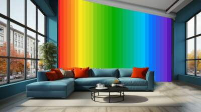 Vector Illustration of color gradient from spectrum colors. spectrum colors palette vector illustration. Vertical Stripes Background. Wall mural