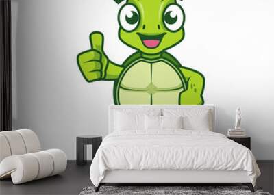 turtle cartoon character vector thumbs up Wall mural