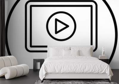 Vector Design Media Icon Style Wall mural