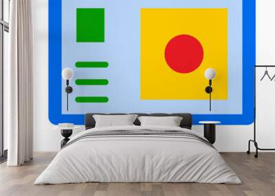 Vector Design Project Dashboard Icon Style Wall mural