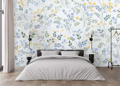 meadow flower pattern Wall mural