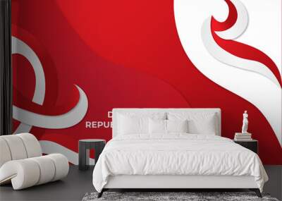 indonesia happy independence day greeting card Wall mural