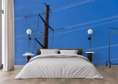 High Voltage Electric Post High Tension Pole Electricity Power Grid Wall mural