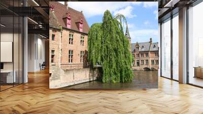 tree and canal Wall mural