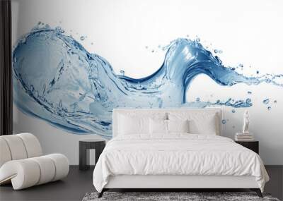 Water, water splash isolated on white background Wall mural