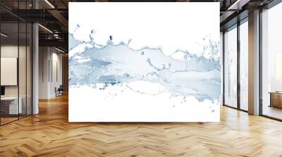 water splash isolated on white background,water Wall mural