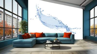 water splash on white backgound,water Wall mural