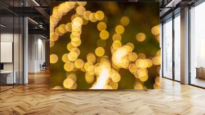 Blurred image of abstract background of lights. Wall mural