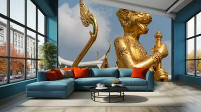 golden buddha statue in bangkok thailand Wall mural