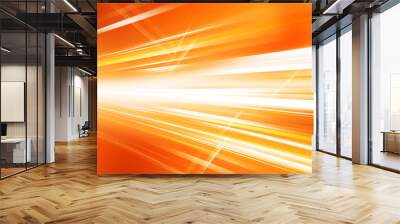 Abstract banner design template featuring dynamic orange lines. Wall mural