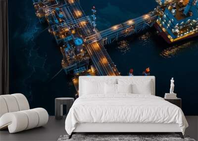 Bird's-eye view of Petroleum and Natural Gas sector. Wall mural