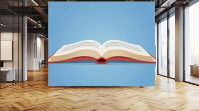 Illustration of a book icon with an open book. Wall mural