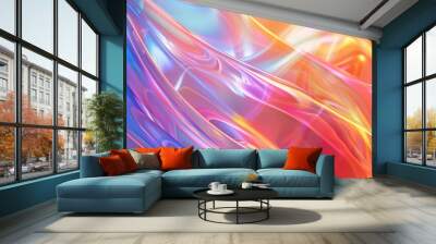 Vibrant glass-like spectrum design. Wall mural