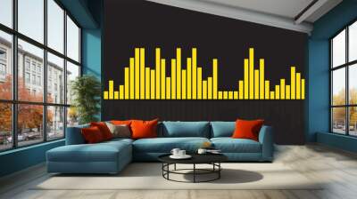 Waves of the equalizer isolated on background. EQ Vector Illustration. Wall mural