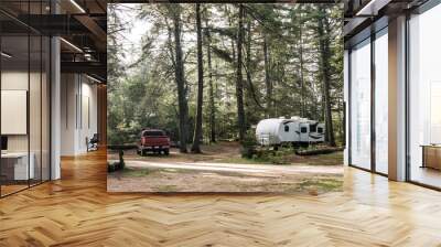 lake of two rivers campground algonquin national park beautiful natural forest landscape canada park Wall mural