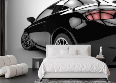 Back of a generic black car Wall mural