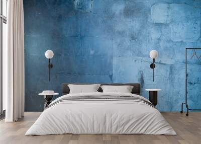 Background of a blue grunge texture Wall mural