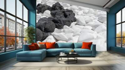 Black and white stone texture Wall mural