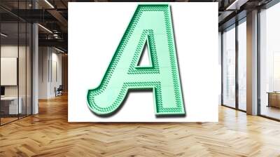 Neon letter A Wall mural