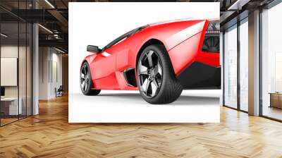 Red luxury sport car Wall mural