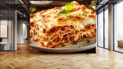 plate of lasagne  Wall mural