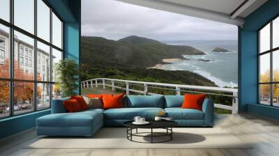 View from Smoky Cape Lighthouse to North Smoky Beach, New South Wales Australia Wall mural