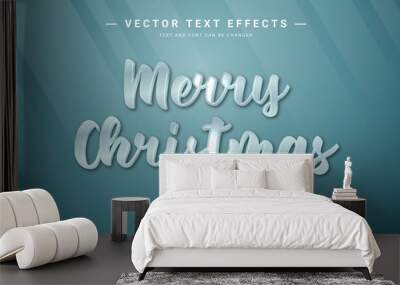 Merry Christmas editable  text effect Wall mural