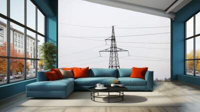 high voltage power lines Wall mural