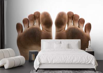 Dirty smelly and dirty feet Wall mural