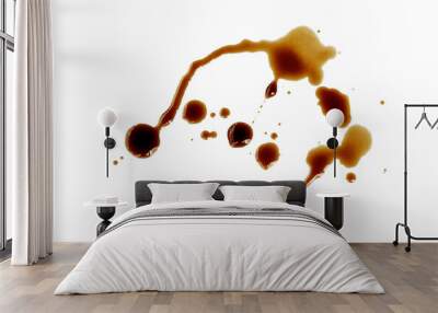 the sauce stains spilled onto the white floor. Wall mural