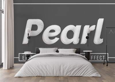 Editable modern lettering 3d text effect Wall mural