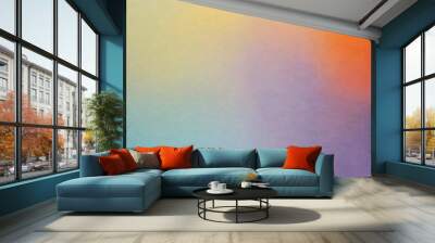 soft light blue, purple, orange and yellow texture background Wall mural