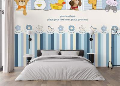 baby shower announcement Wall mural