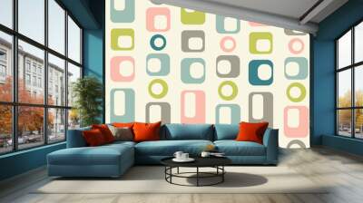 mid century style seamless pattern Wall mural