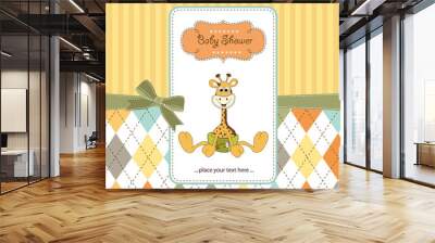 new baby announcement card Wall mural