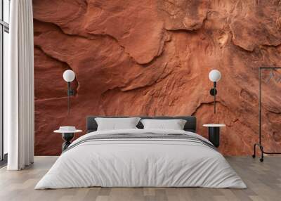 Closeup of rich colors, layers and textures of red rock in Utah
 Wall mural