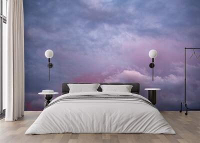 Colored sky with clouds Wall mural