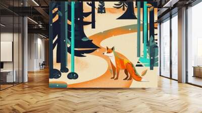 Fuchs im Wald Wall mural