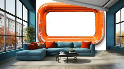 Orange frame with transparent blank space Wall mural