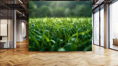 dark green grass Wall mural