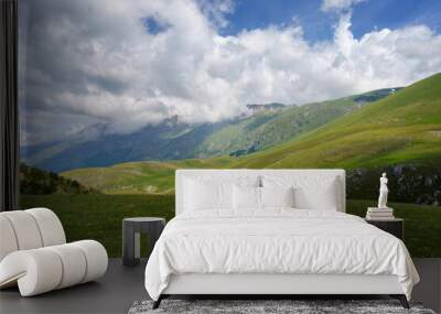 Mountain landscape at Gran Sasso Natural Park, in Abruzzo, Italy Wall mural