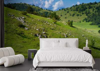 Mountain landscape at Gran Sasso Natural Park, in Abruzzo, Italy Wall mural