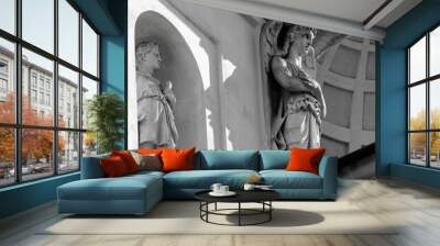 Statues of saints Gervaso and Protaso church in Gorgonzola Wall mural